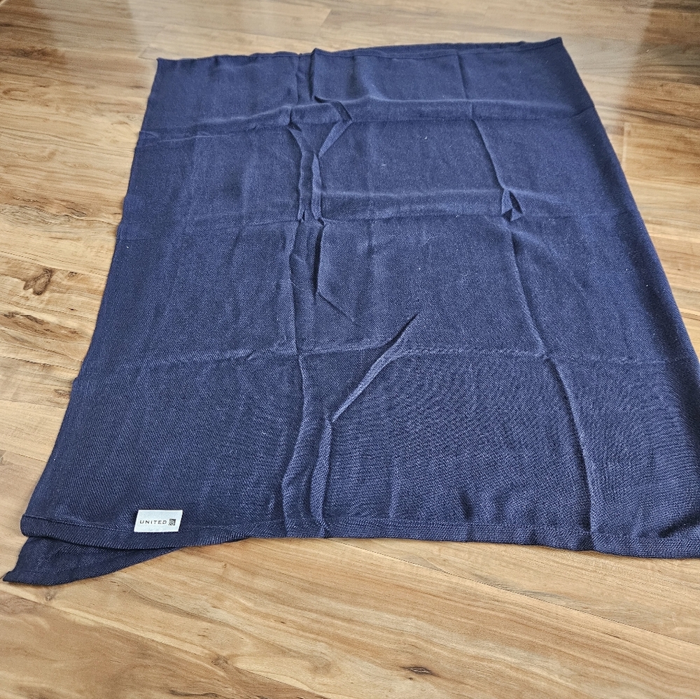 United Airlines Blue Blanket